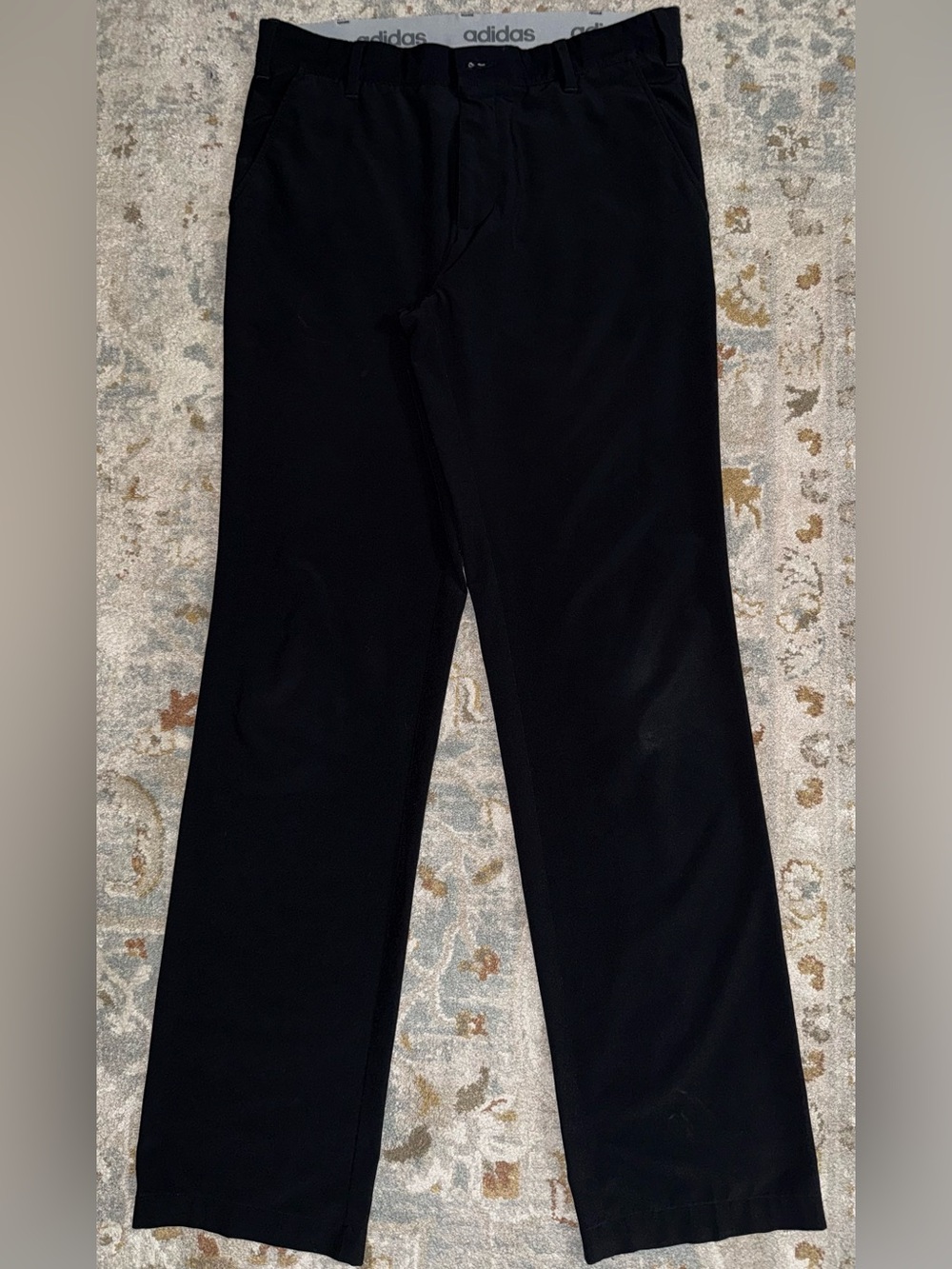 Adidas Men’s Black Straight-Leg Dri Fit Pants 32 x 34